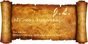 Jánosi Ludovika névjegykártya